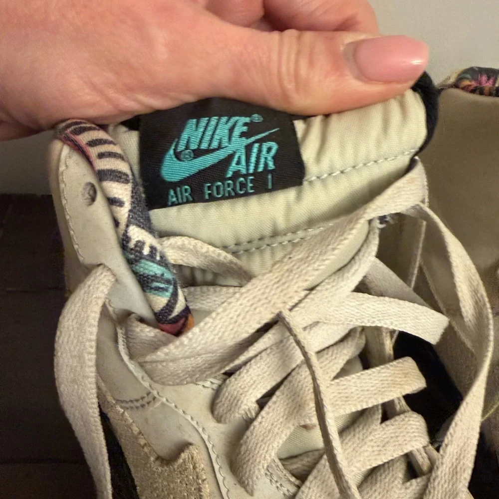 Nike Air Force 1 High 315121-030 Men’s 8 Women’s 9.5 Beige Teal